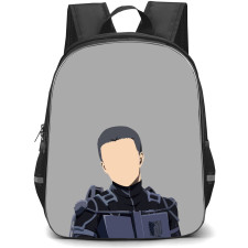 Attack On Titan Connie Backpack StudentPack - Attack on Titan Connie Portrait Minimalist On Grey Background