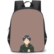 Attack On Titan Eren Backpack StudentPack - Attack on Titan Eren Devote Heart Minimalist Art