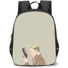 Attack On Titan Eren Backpack StudentPack - Attack on Titan Eren Minimalist Side Portrait On Beige Background