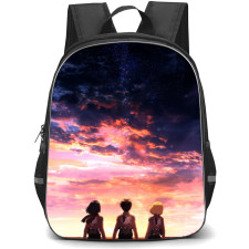 Attack On Titan Backpack StudentPack - Attack on Titan Eren Mkasa And Armin Standing Back Poster