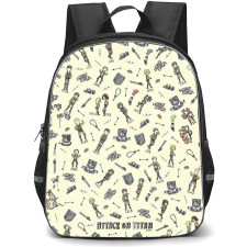 Attack On Titan Backpack StudentPack - Attack on Titan Formation Cartoon Pattern Art