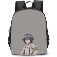 Attack On Titan Gabi Backpack StudentPack - Attack on Titan Gabi Minimalist Portrait On Grey Background