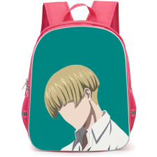Attack On Titan Yelena Backpack StudentPack - Attack on Titan Yelena Minimalist Side Portrait On Green Background