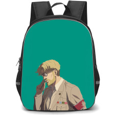 Attack On Titan Zeke Backpack StudentPack - Attack on Titan Zeke Minimalist Side Portrait On Green Background