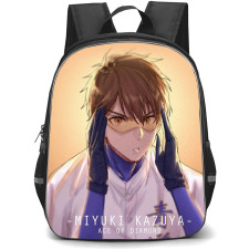 Ace Of The Diamond Miyuki Backpack School Bag StudentPack - Miyuki Holding Glass Portrait Series Poster