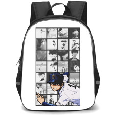 Ace Of The Diamond Sawamura Backpack School Bag StudentPack - Sawamura Pitcher Portrait Collage Background