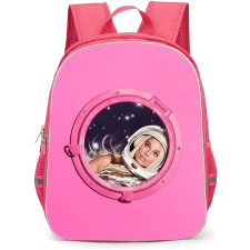 Margot Robbie Backpack School Bag StudentPack - Margot Robbie Astronaut Portrait Pink Background