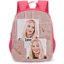 Margot Robbie Backpack School Bag StudentPack - Margot Robbie Newspaper Portrait Collage