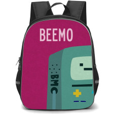 Adventure Time BMO School Backpack StudentPack - BMO Half Face Portrait Pink Background