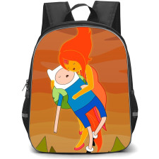 Adventure Time Flame Princess School Backpack StudentPack - Flame Princess Hugging Finn Illustration