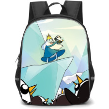 Adventure Time Ice King School Backpack StudentPack - Ice King Holding Penguin Illustration