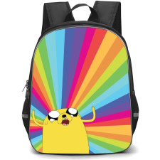 Adventure Time Jake The Dog School Backpack StudentPack - Jake The Dog Portrait Rainbow Background