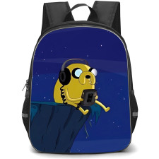 Adventure Time Jake The Dog School Backpack StudentPack - Jake The Dog Sitting On Cliff Illustration