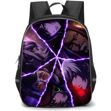 Akudama Drive Backpack School Bag StudentPack - Akudama Drive Characters Fierce Eyes Portrait Collage