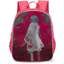 Akudama Drive Cutthroat Backpack School Bag StudentPack - Cutthroat Holding Knife Brush Art Portrait