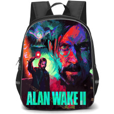 Alan Wake Backpack School Bag StudentPack - Alan Wake 2 Comic Style Art Poster