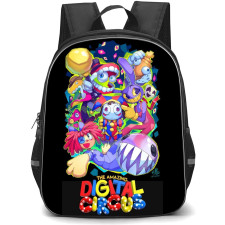 The Amazing Digital Circus Backpack StudentPack - Characters Black Background Poster