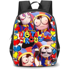The Amazing Digital Circus Pomni Backpack StudentPack - Pomni Digital Circus Pixel Hearts