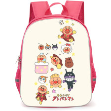 Anpanman Backpack StudentPack - Anpanman Character Head Portrait On Beige Background