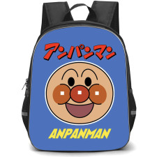 Anpanman Backpack StudentPack - Anpanman Circle Face Blue Background