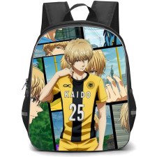 Aoashi Jun Marchs Backpack School Bag StudentPack - Jun Marchs Fierce Portrait Collage Background