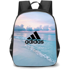 Adidas Backpack School Bag StudentPack - Adidas Logo On Beach Background