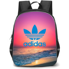Adidas Backpack School Bag StudentPack - Adidas Logo On Sunset Over An Ocean Background