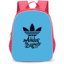 Adidas Backpack School Bag StudentPack - Adidas Originals Trefoil Logo On Blue Background