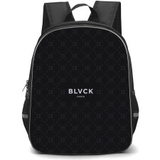Blvck Paris Backpack StudentPack - Blvck Paris Logo On Blvck Monogram Pattern Art Black Background