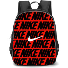 Nike Backpack School Bag StudentPack - Nike Black Text On Red Background