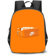 Nike Backpack School Bag StudentPack - Nike Illustration of Classic Orange Nike Shoe Box