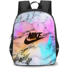 Nike Backpack School Bag StudentPack - Nike Logo On Colorful Marble Background