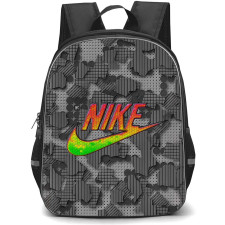 Nike Backpack School Bag StudentPack - Nike Logo On Grayscale Camouflage Background