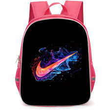 Nike Backpack School Bag StudentPack - Nike Logo Rendered With Colorful Liquid Effects On Black Background
