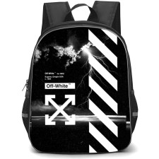 Off-White Backpack Student Pack - Nike Poster In Thunder Background
