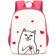 Apparel Ripndip Lord Nermal Backpack School Bag StudentPack - Lord Nermal Floating Hearts Poster