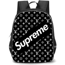 Supreme Backpack Student Pack - Series Logo Pattern In Black Background