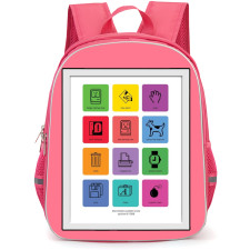 Apple Mac Backpack School Bag StudentPack - Analog Icon Collage