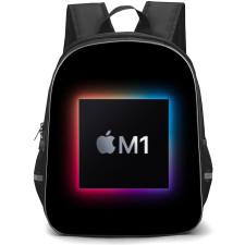 Apple Mac Backpack School Bag StudentPack - M1 On Black Background