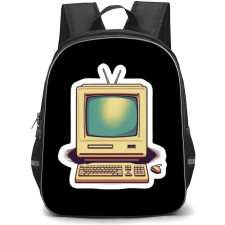 Apple Mac Backpack School Bag StudentPack - Macintosh Classic With Antenna Sticker Art