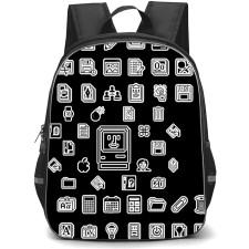 Apple Mac Backpack School Bag StudentPack - Macintosh Mini Icons Poster Art