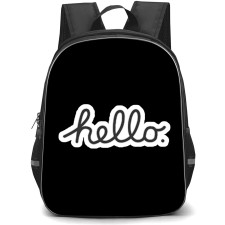 Apple Mac Backpack School Bag StudentPack - Macintosh Hello Text Sticker Art