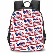 Andy Warhol Backpack School Bag StudentPack - Andy Warhol Brillo Soap Pads Pattern Pop Art Poster
