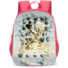 Salvador Dali Backpack School Bag StudentPack - Salvador Dali Galatea Of The Spheres Floating Orbs Surreal Poster