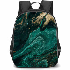 Burga Art Pattern School Backpack StudentPack - Burga Emerald Pool Poster