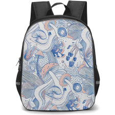 Casely Art Pattern School Backpack StudentPack - Casely The Fun Guy Enchanted Forest Mushroom Poster