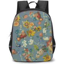 Casely Art Pattern School Backpack StudentPack - Casely Van Goghs Flowers Art Poster