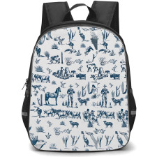 Casely Art Pattern School Backpack StudentPack - Casely Wild West Adventure Desert Western Poster