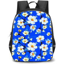 Floral Pattern Art School Backpack StudentPack - Floral Pattern Blue Blossom Poster