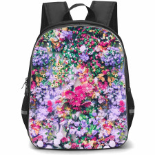 Floral Pattern Art School Backpack StudentPack - Floral Pattern Blue Flores Poster